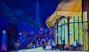 Paris Cafe sahne tasarımı