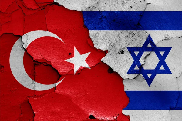 Flags Turkey Israel — Stock Photo, Image