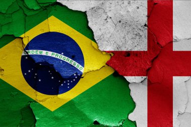 Brezilya ve İngiltere bayrakları