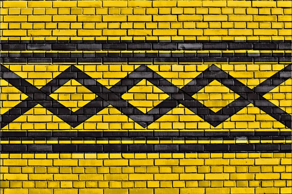 Bandiera di West Midlands dipinta su muro di mattoni — Foto Stock