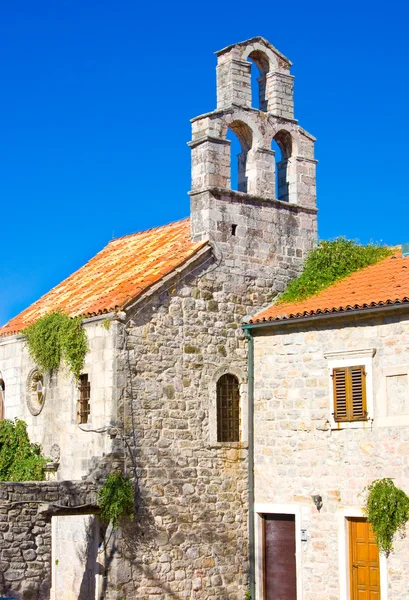 Kościół Najświętszej Marii Panny w w centrum starego miasta Budva, Czarnogóra — Zdjęcie stockowe