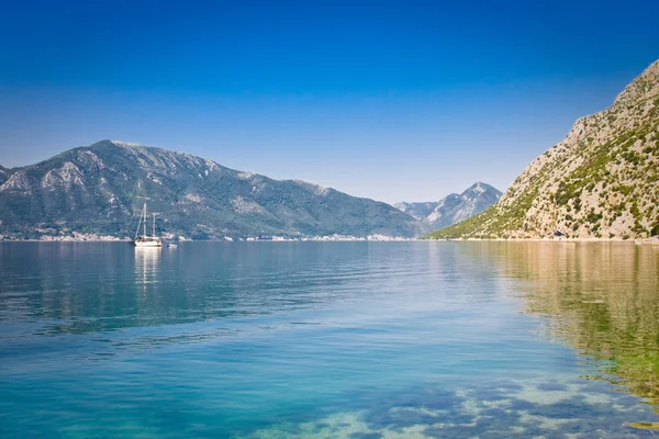 Kotor bay, Montenegro, Adriatic sea. Village Orahovac — Stock Photo, Image