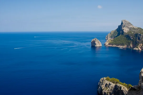 GLB de formentor, hoge luchtfoto zeezicht in mallorca, Balearen eilanden — Stockfoto