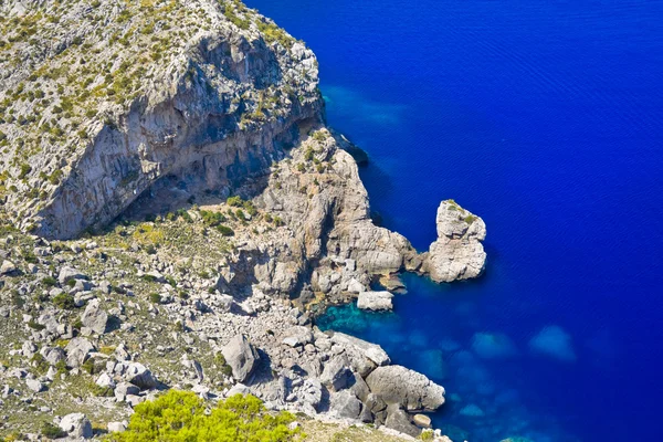 GLB de formentor, hoge luchtfoto zeezicht in mallorca, Balearen eilanden — Stockfoto