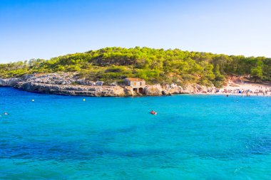 Cala Mondrago, Parque doğal de Mondrago. Santanyi. Mallorca'da. İspanya
