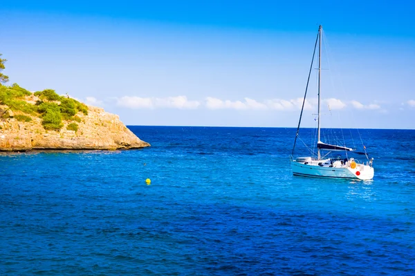 Cala Mondrago, Parque természetes de Mondrago. Santanyi. Mallorca. Spanyolország — Stock Fotó