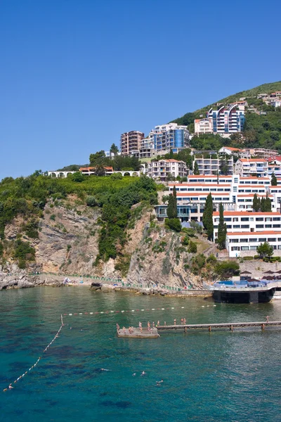 Praia Mogren no dia ensolarado, Montenegro — Fotografia de Stock