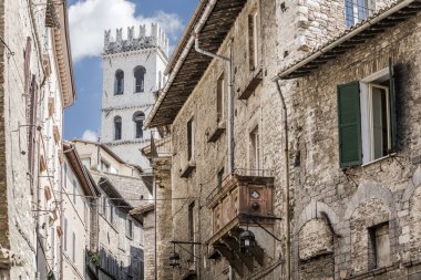 Assisi, İtalya şehir içinde normal konut evleri