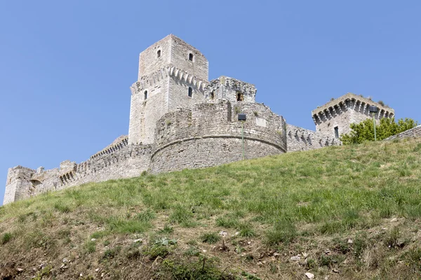 O castelo Rocca Maggiore na cidade de Assis, Itália — Fotografia de Stock