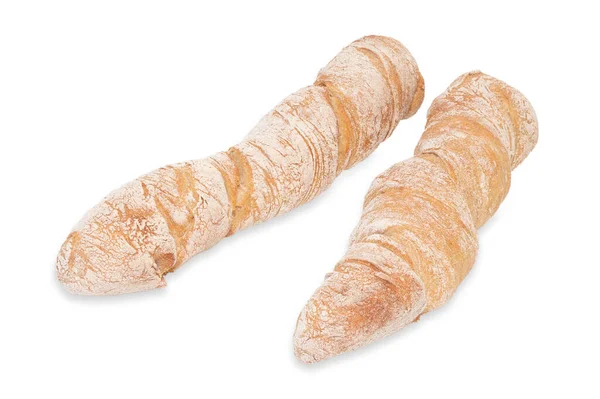 Свіжий Запечений Кореневий Хліб Ізольований Білому Тлі — стокове фото
