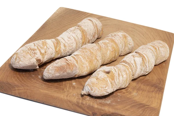 Freshly Baked Root Bread Wooden Board — Stock Photo, Image