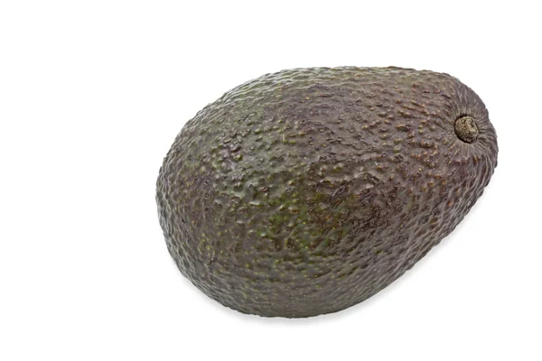 Einzelne reife Avocado auf weißem Hintergrund — Stockfoto