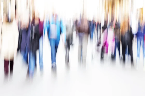 People walking around in the street, intentional motion blur — Stock Photo, Image