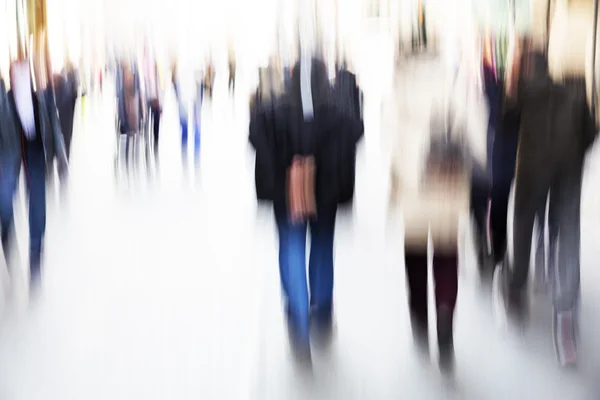 People walking around in the street, intentional motion blur — Stock Photo, Image