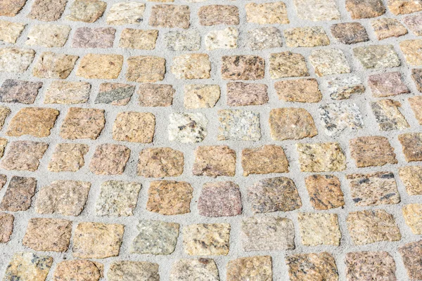 Lavori di pavimentazione con nuove pietre di granito — Foto Stock