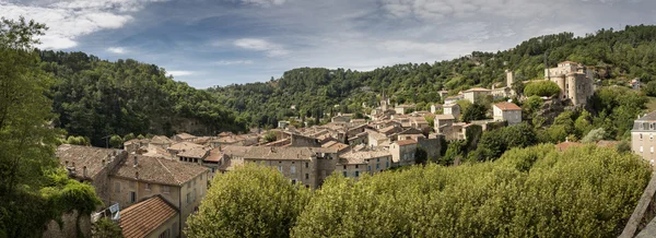 La città medievale di Largentiere, Francia, Panorama Shot — Foto Stock