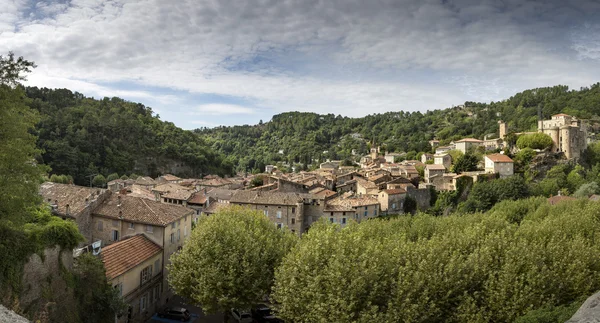 La città medievale di Largentiere, Francia, Panorama Shot — Foto Stock