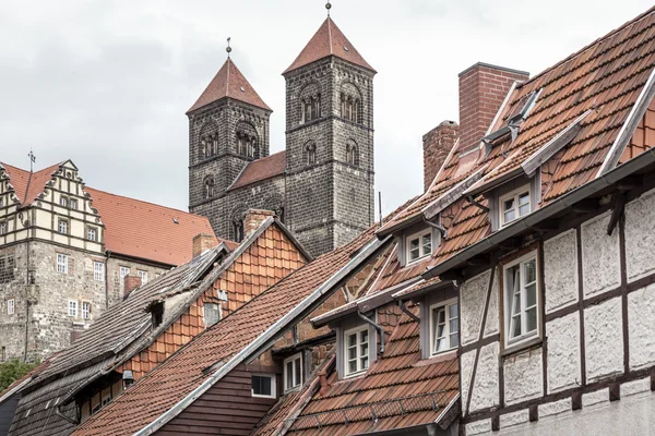 The historic "Stiftskirche" church in Quedlinburg, Germany — Stock Photo, Image