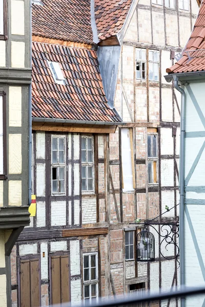 Yarı ahşap ev kasabada Quedlinburg, Almanya — Stok fotoğraf