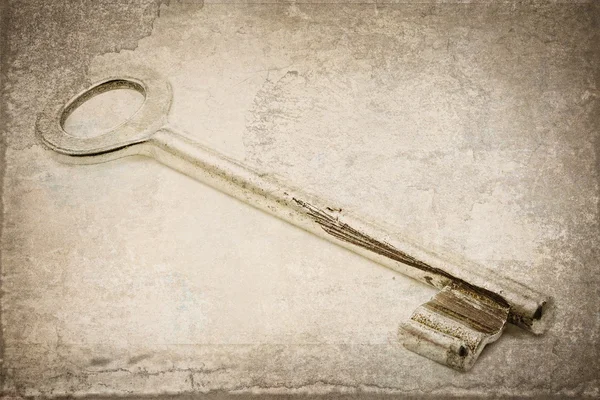 Jeden stary klucz z tekstury nakładki — Zdjęcie stockowe