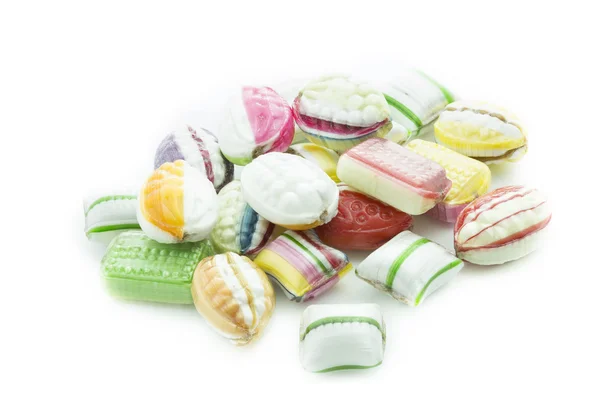 Auswahl an Bonbons isoliert auf weiß — Stockfoto