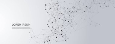 Duvar kağıdı tasarımı için soyut bağlantı çizgilerine sahip soyut illüstrasyon.