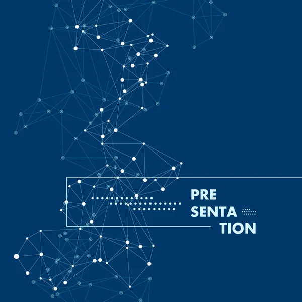 Düğüm molekül yapısı. Geometrik modern teknoloji kavramı. Bilim vektörü geçmişi. İş ağı konsepti çizimi