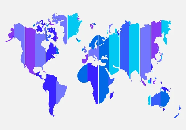 Mapa del mundo. Ilustración vectorial creativa. Fondo claro. Concepto empresarial — Vector de stock