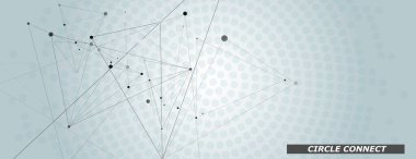 Soyut teknoloji üçgeni modeli. Bağlantı yapısı. Vektör bilimi geçmişi. Çokgen vektör arkaplanı