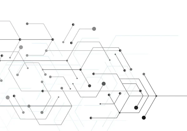 La tecnología hexágono se conecta para el diseño web. Fondo moderno abstracto. Concepto de vector creativo. Concepto de tecnología digital de alta tecnología. Fondo futurista — Archivo Imágenes Vectoriales