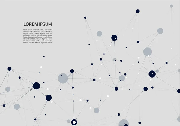 Concept d'entreprise vectoriel. Concept technologique. Concept de réseau social. Fond numérique. Graphique abstrait — Image vectorielle