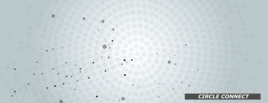 Nokta çizgileri ile küresel ağ bağlantıları. Vektör bağlantıları.