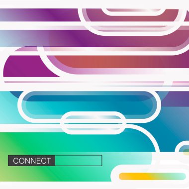 Minimalist tarzda düz dinamik şekiller. Soyut modaya uygun sıvı arka plan. Soyut arka plan modern hipster fütüristik grafik. Vektör sanatı. Çizgi dokusu arkaplanı