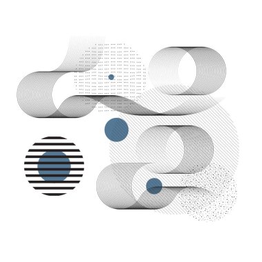 Broşür tasarımı için soyut dalga çizgileri. Modern dijital su dalgası eğrisi arka plan, çizgi okyanus afişi illüstrasyonu