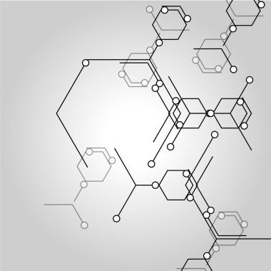 Noktalar soyut biçimde birleştiriliyor. Soyut arkaplan teknolojisi grafik tasarımı