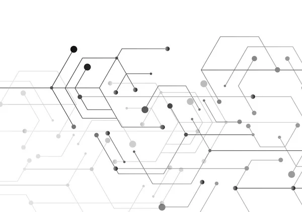 Hexagon teknolojisi web tasarımı için bağlanıyor. Soyut modern fon. Yaratıcı vektör konsepti. Yüksek teknoloji dijital teknoloji konsepti. Fütürist arkaplan