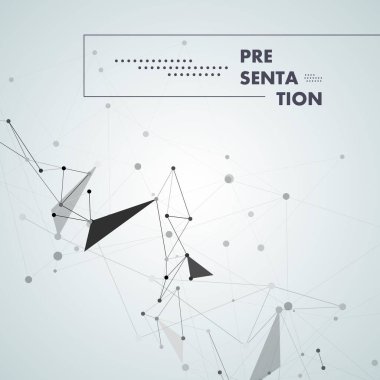 Tasarımınla bağlantılı gri grafik arka plan noktaları. Vektör illüstrasyonu
