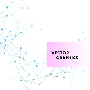 Mavi çizgiler birleşiyor. Soyut fütürist ağ. Vektör illüstrasyonu