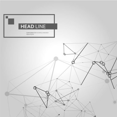Vektör yaratıcı fikir molekül ağı. Bağlantı modern tasarım. İş teknolojisi konsepti. Vektör tasarım şablonu