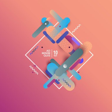 Dinamik geometrik arkaplan. Minimalist hareket tasarımı