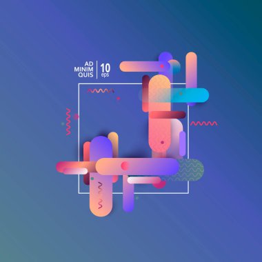 Dinamik geometrik arkaplan. Minimalist hareket tasarımı