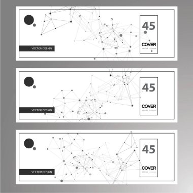 Bağlantı tasarımı posteri. Eğitim broşürü tasarımı. Grafik element vektörü. Dijital bilim teknolojisi kavramı