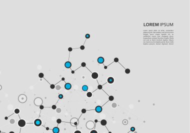 Beyaz arkaplanda ağ bağlantı yapısı. Veri bilimi kavramı. İnternet teknolojisi. Vektör verisi