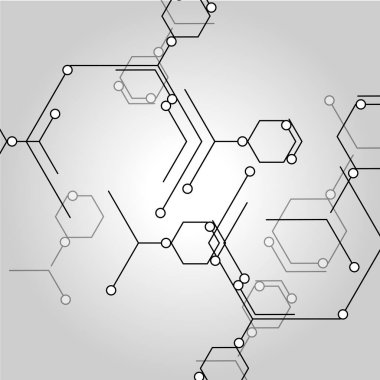 Noktalar soyut biçimde birleştiriliyor. Soyut arkaplan teknolojisi grafik tasarımı