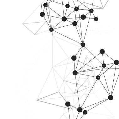 Moleküler yapı. Soyut vektör arkaplanı