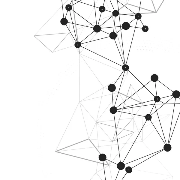 Moleküler yapı. Soyut vektör arkaplanı