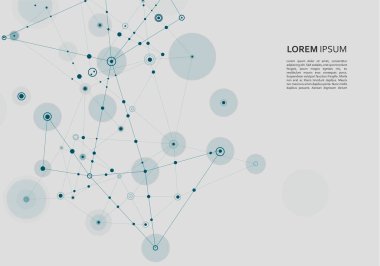 Konsept tasarım için beyaz arka planda sarı bağlantıyla soyut. İş başarısı konsepti. İnternet teknolojisi. Beyaz arka plan. Vektör bağlantı hattı