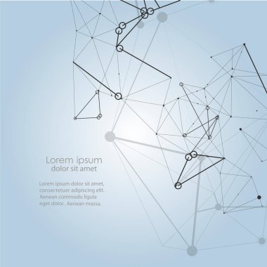 Modern tasarıma sahip modern vektör. Minimum iç dekorasyon konsepti. İletişim sembolü. Dekoratif çizgi tarzı. Ağ bağlantısı yapısı. Web tasarımı