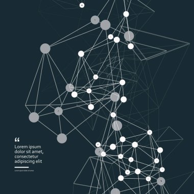 Moleküller soyut biçimde koyu arkaplan
