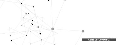 Vektör noktaları siyah renk bağlantıları ışık arkaplanı.